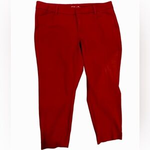Old Navy Burgundy Red crop pants size 16 Pixie Secret Slim Pockets